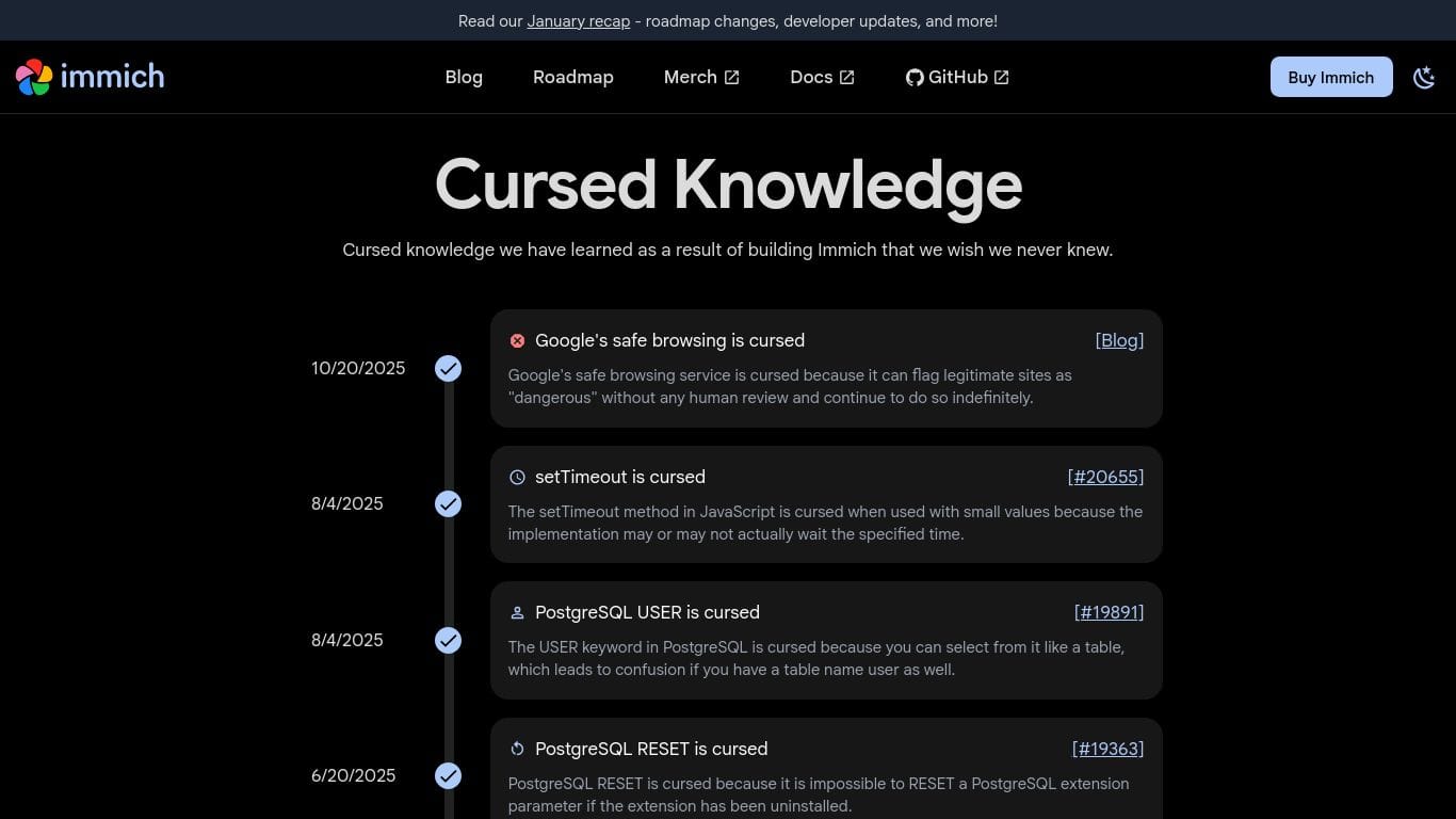 „Cursed Knowledge“ von Immich